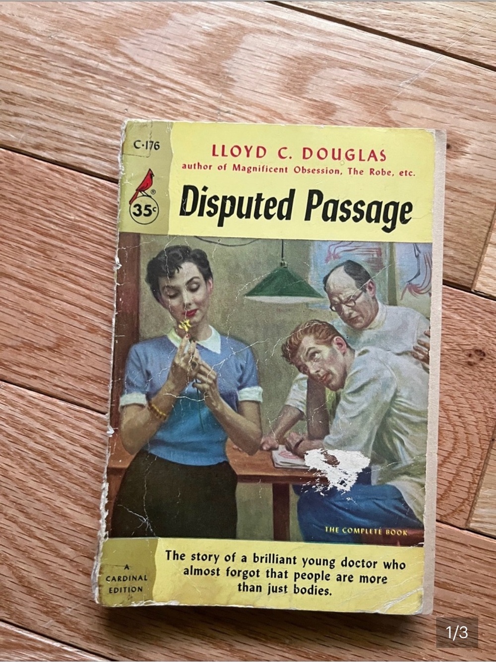 Disputed Passage by Lloyd C. Douglas - Vintage Paperback BookYellow & Blue Cover